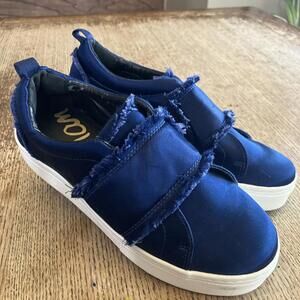 Sam Edelman Levine Platform Shoes Women's Size 7 M Blue Slip On Sneaker